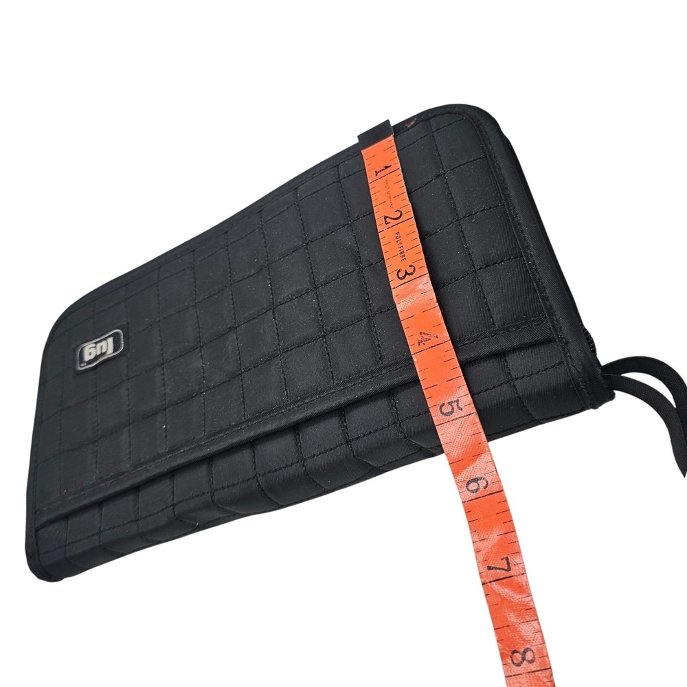LUG Tango Travel Wallet Quilted Midnight Black Zip Around Passport Holder - Picture 10 of 10